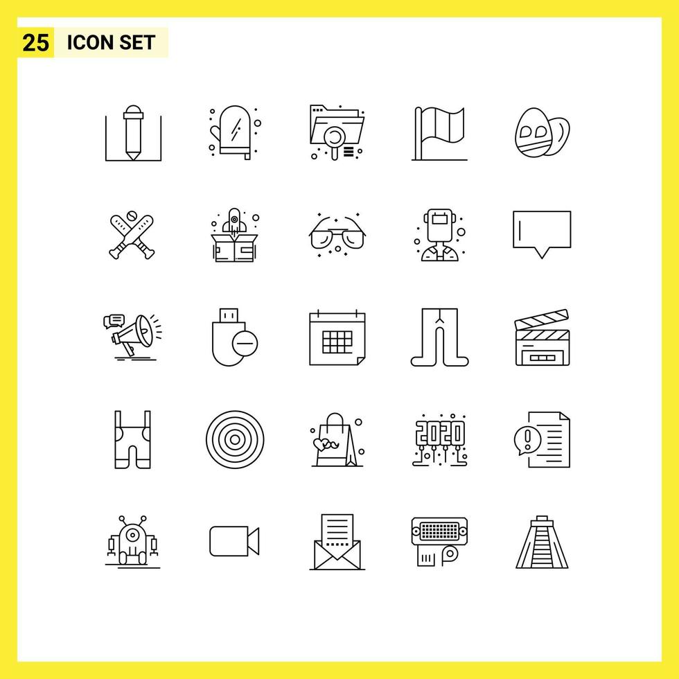 25 Creative Icons Modern Signs and Symbols of ball easter document egg ireland Editable Vector Design Elements