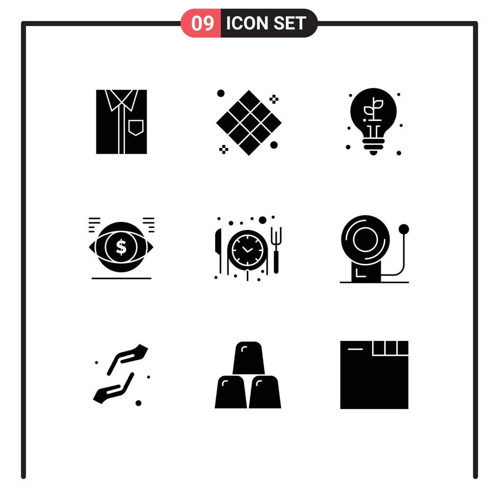 9 Creative Icons Modern Signs and Symbols of dollar plant chess light bulb Editable Vector Design Elements