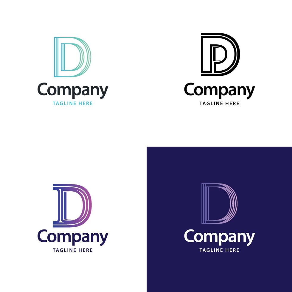 Letter D Big Logo Pack Design Creative Modern logos design for your business vector