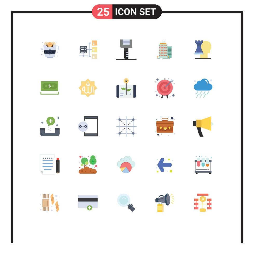 25 iconos creativos, signos y símbolos modernos de utensilios de cocina de negocios modernos, elementos de diseño vectorial editables de skyscaper superior vector