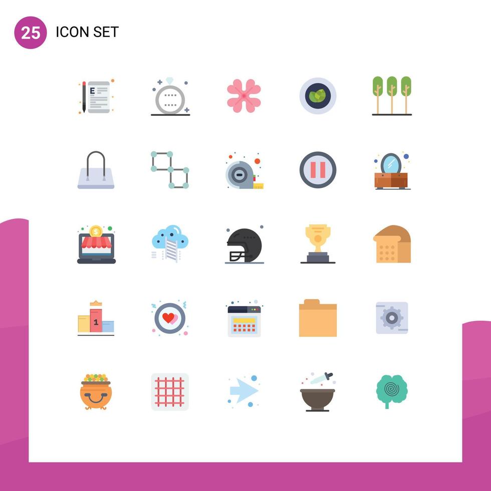 25 Creative Icons Modern Signs and Symbols of green achievement holiday spring flower anemone flower Editable Vector Design Elements