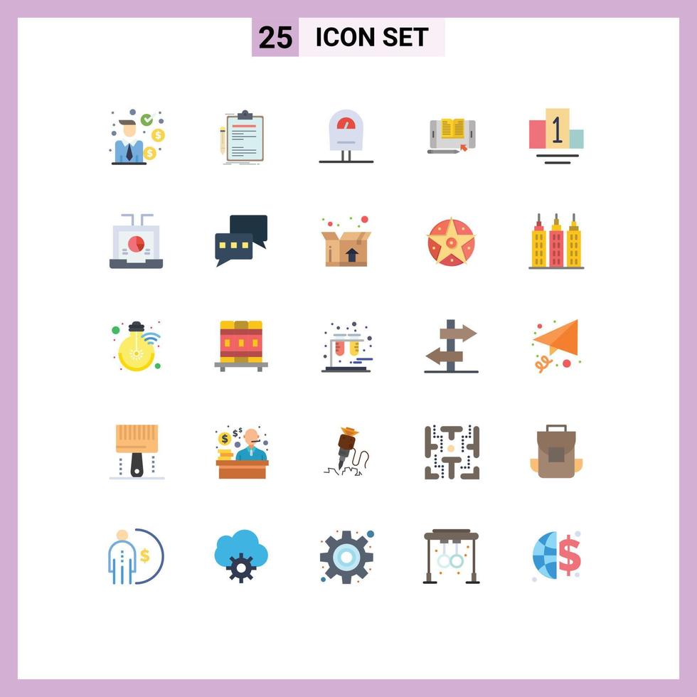 25 Creative Icons Modern Signs and Symbols of podium tablet clip board smartphone application Editable Vector Design Elements