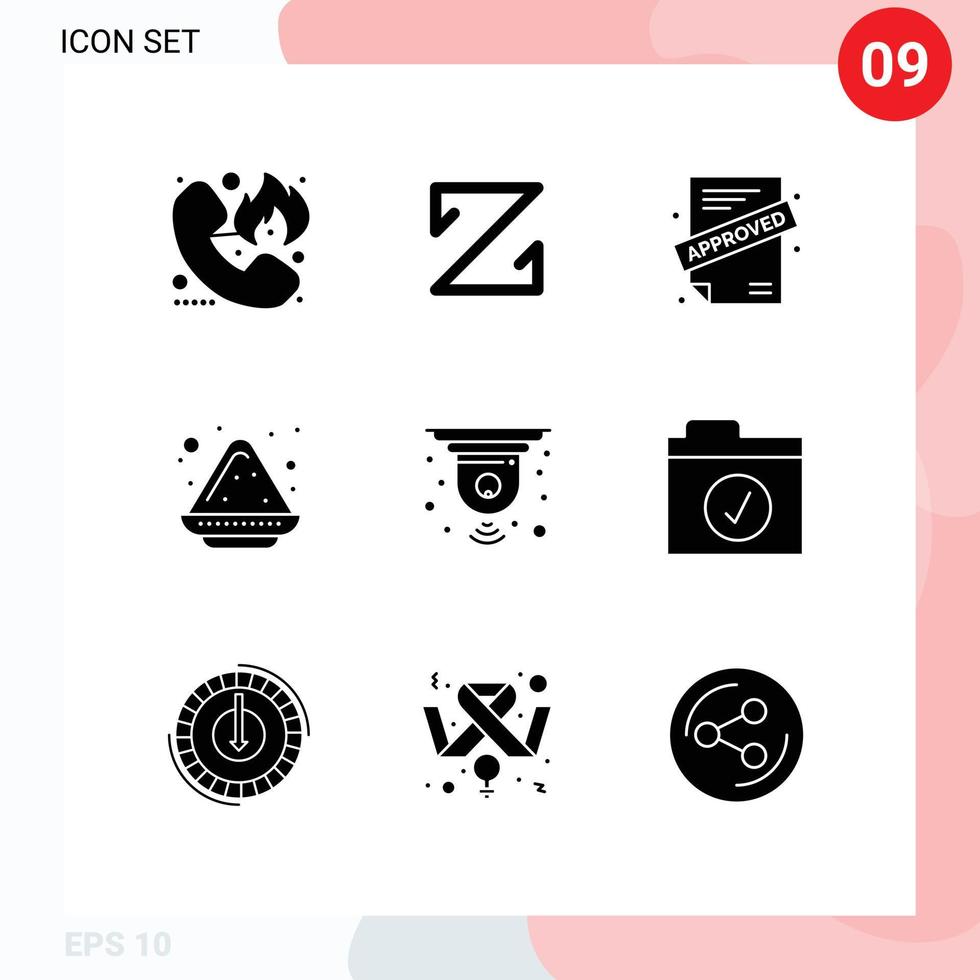 9 Solid Glyph concept for Websites Mobile and Apps circuit powder crypto currency india color plate Editable Vector Design Elements