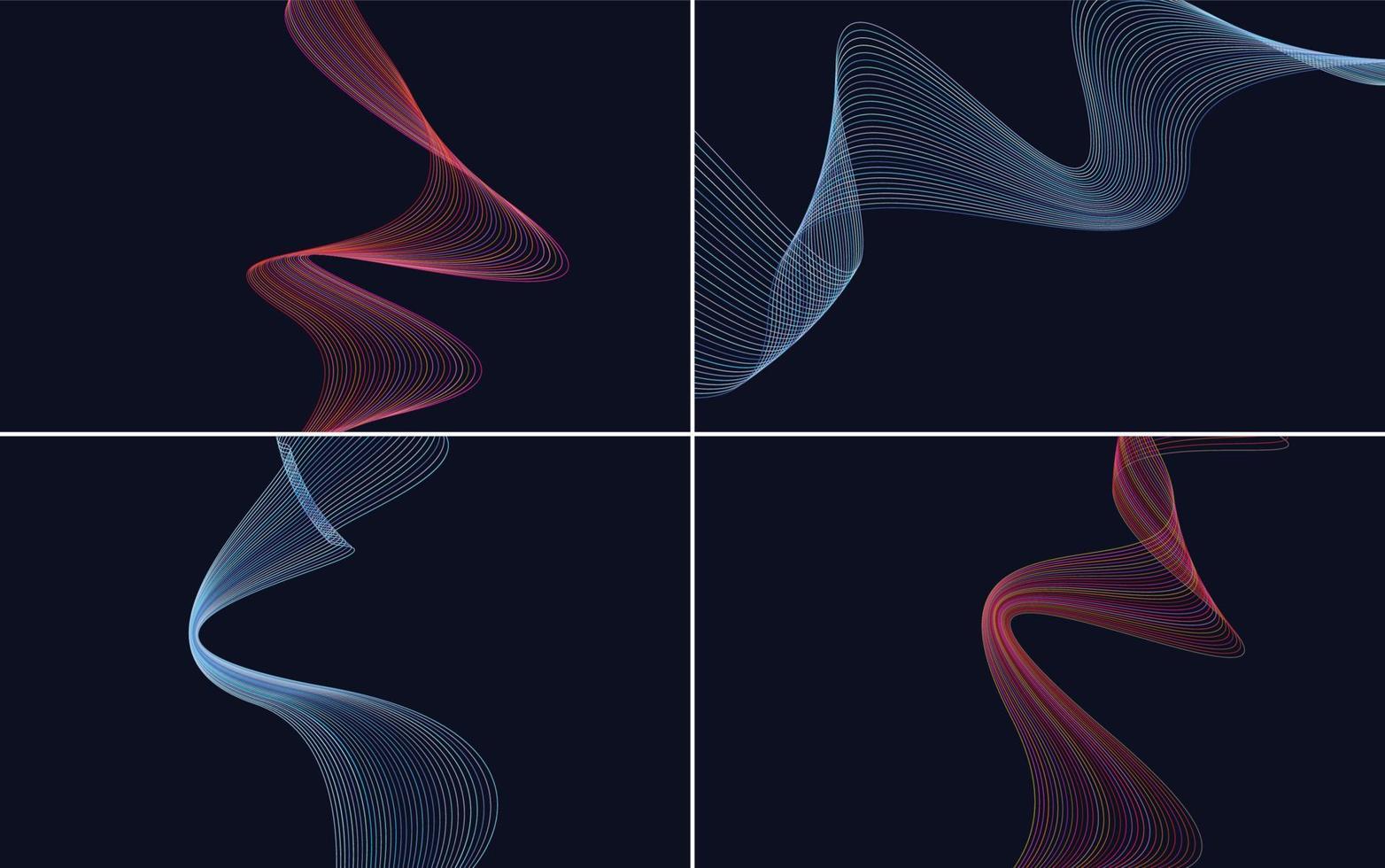 modern wave curve abstract presentation background Pack vector