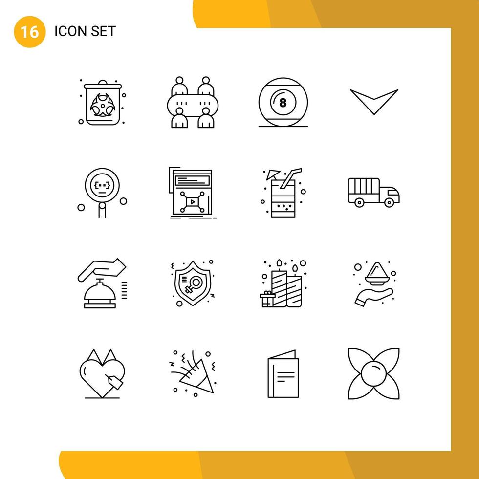 16 Creative Icons Modern Signs and Symbols of development coding game next arrow Editable Vector Design Elements