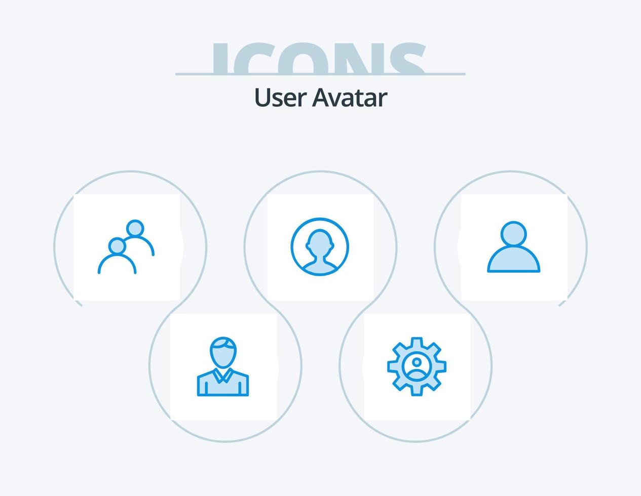 User Blue Icon Pack 5 Icon Design. user. account. user. profile. avatar vector