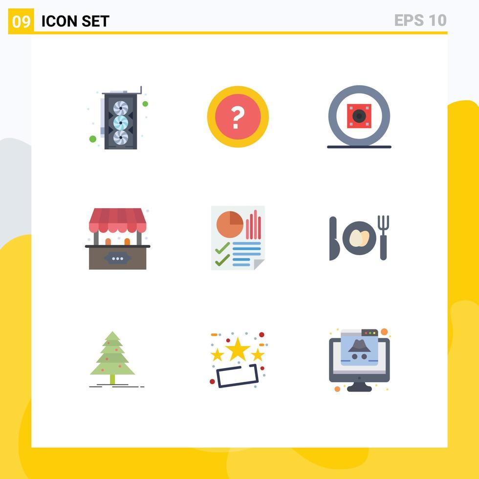 9 Creative Icons Modern Signs and Symbols of data play boom box game ticket office Editable Vector Design Elements