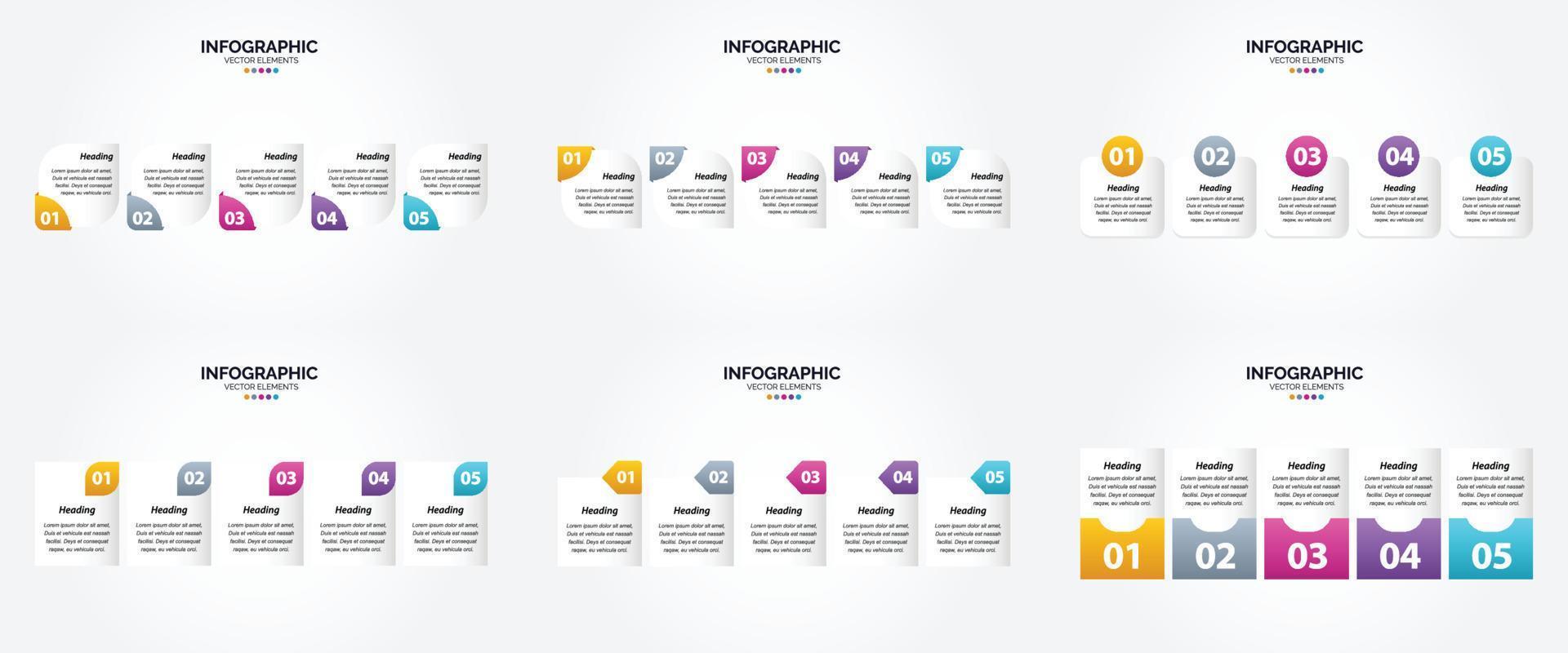 use este conjunto de infografías de ilustraciones vectoriales para publicidad en un folleto. volantes. o revista. vector