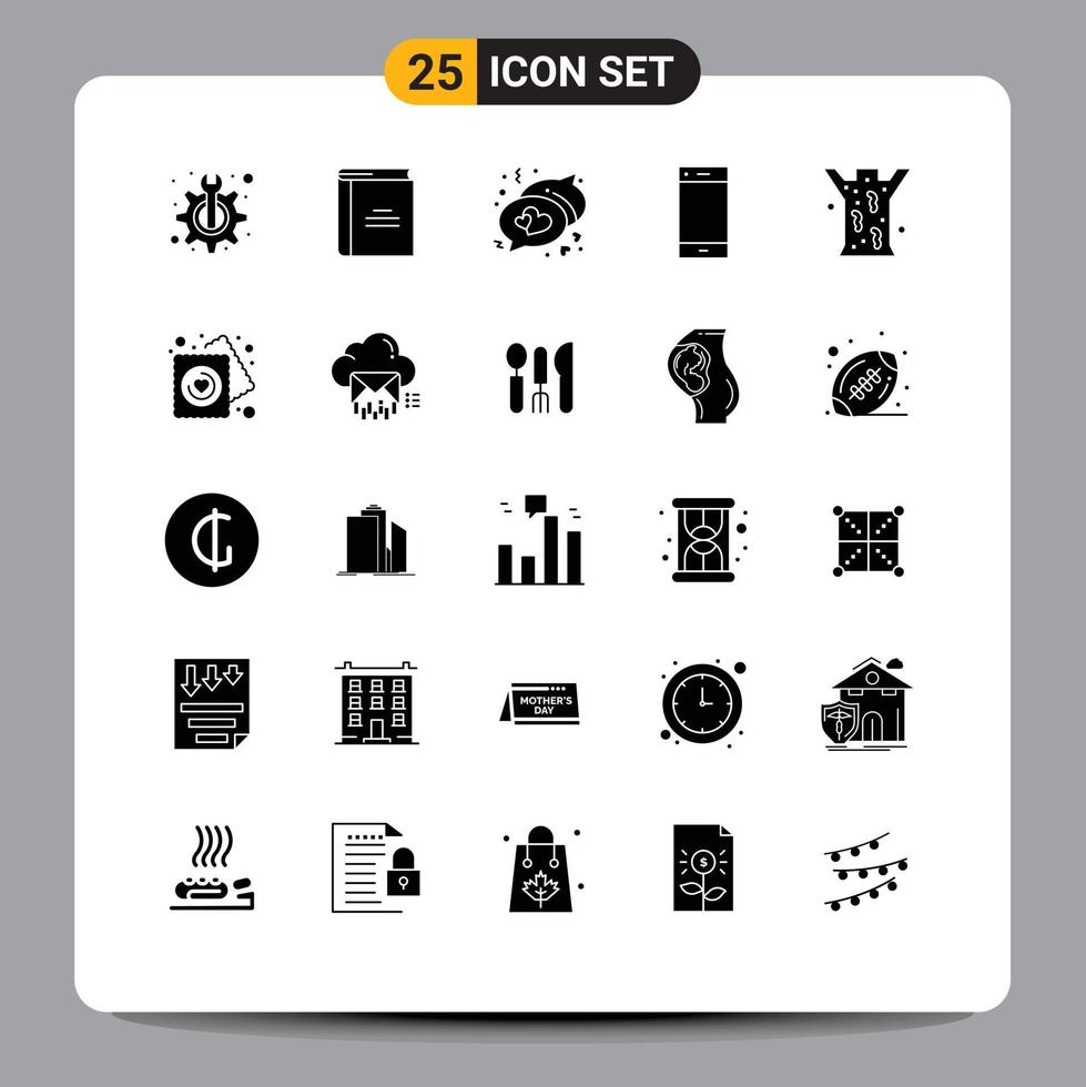 25 Creative Icons Modern Signs and Symbols of entomology ring reading phone call Editable Vector Design Elements