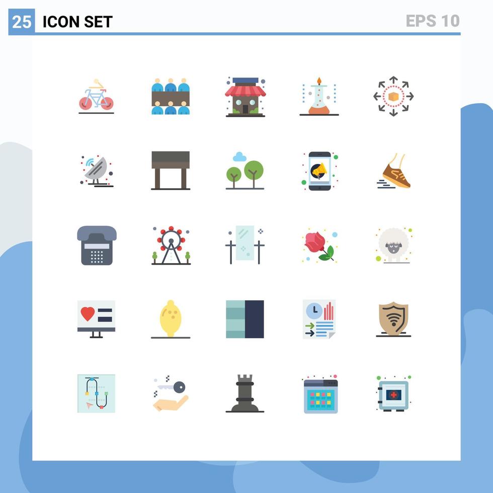Modern Set of 25 Flat Colors and symbols such as ecommerce science experiment market science laboratory Editable Vector Design Elements