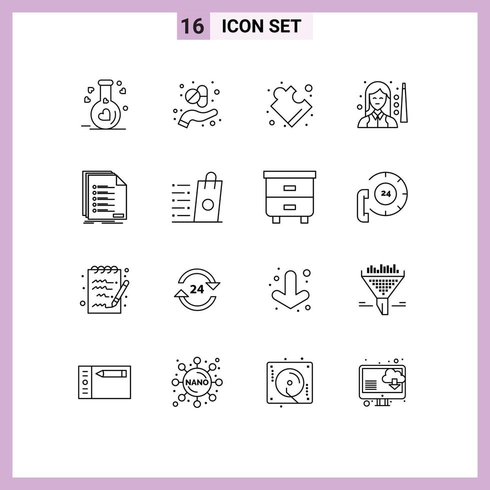 16 Outline concept for Websites Mobile and Apps filing women complex snooker player Editable Vector Design Elements