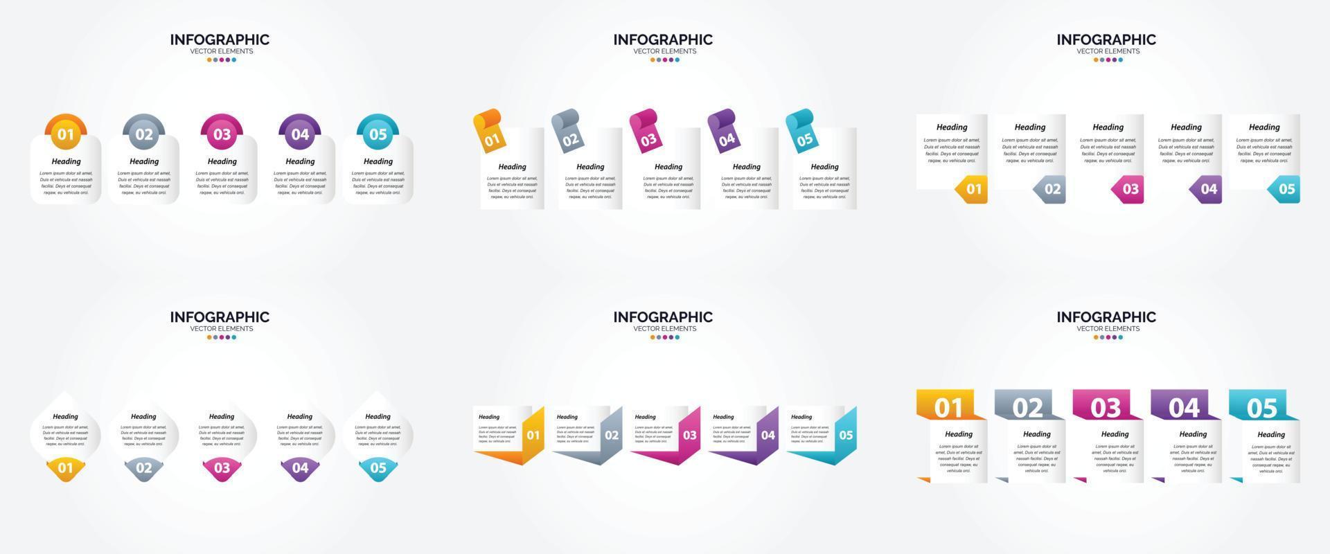 use este conjunto de infografías de ilustraciones vectoriales para publicidad en un folleto. volantes. o revista. vector