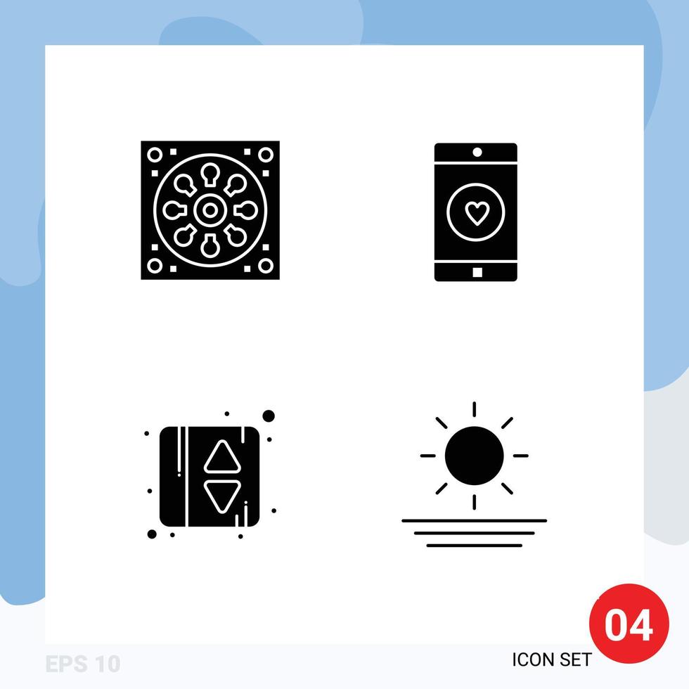 Stock Vector Icon Pack of 4 Line Signs and Symbols for bathroom elevator toilet mobile application elevator indication Editable Vector Design Elements