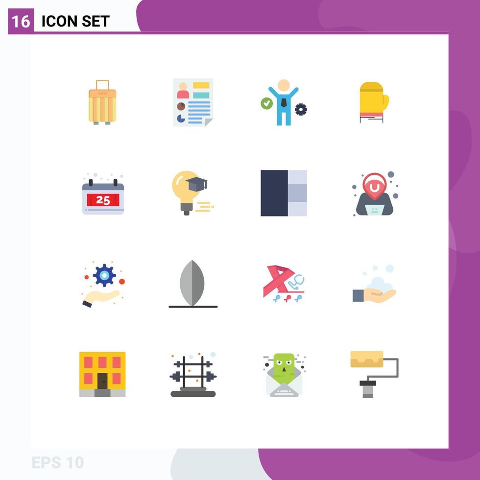 Universal Icon Symbols Group of 16 Modern Flat Colors of christmas cold report warm glove Editable Pack of Creative Vector Design Elements