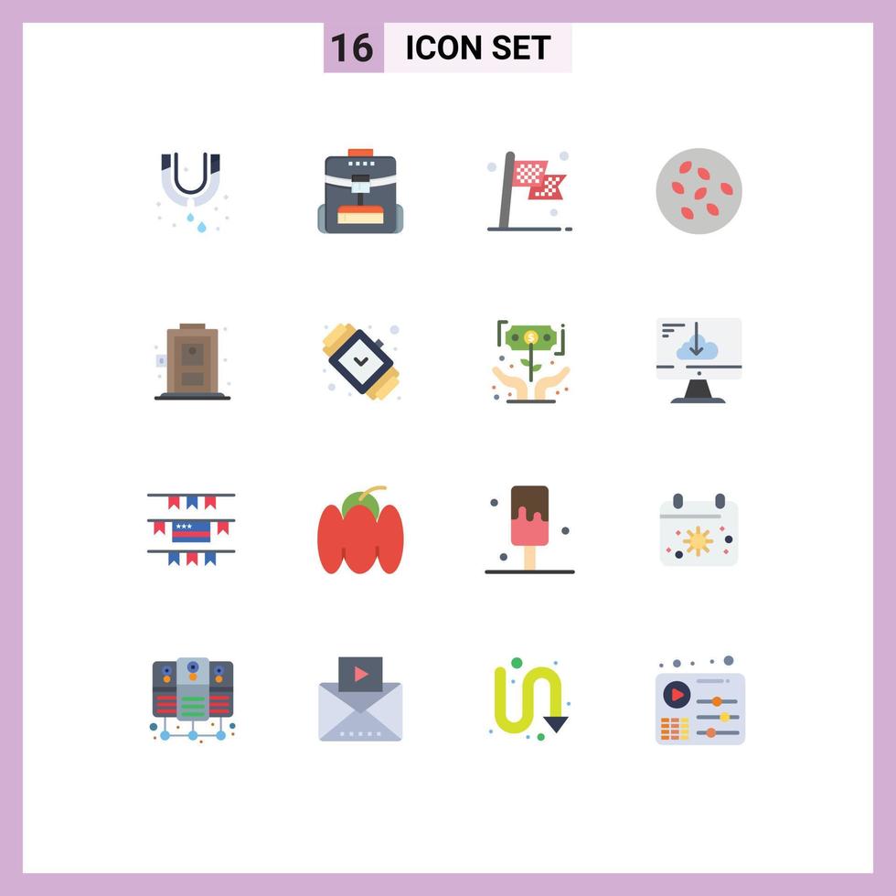 Stock Vector Icon Pack of 16 Line Signs and Symbols for home sesame seeds check sesame flag Editable Pack of Creative Vector Design Elements