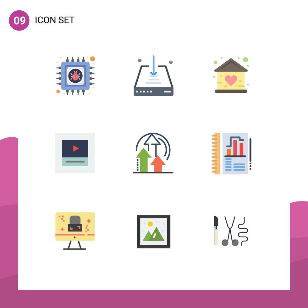 9 Creative Icons Modern Signs and Symbols of method wireframe baby player house Editable Vector Design Elements