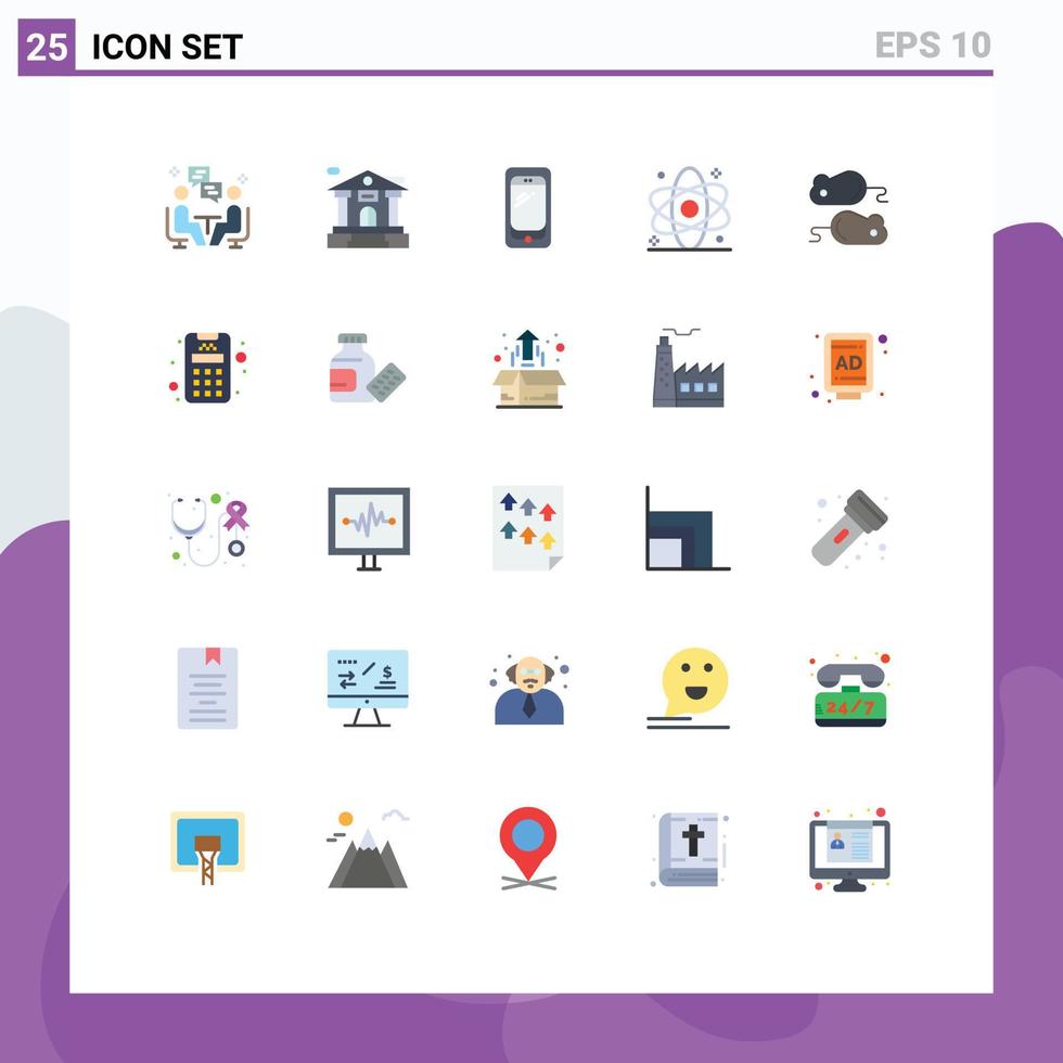 Group of 25 Flat Colors Signs and Symbols for medical health phone diagnostic samsung Editable Vector Design Elements