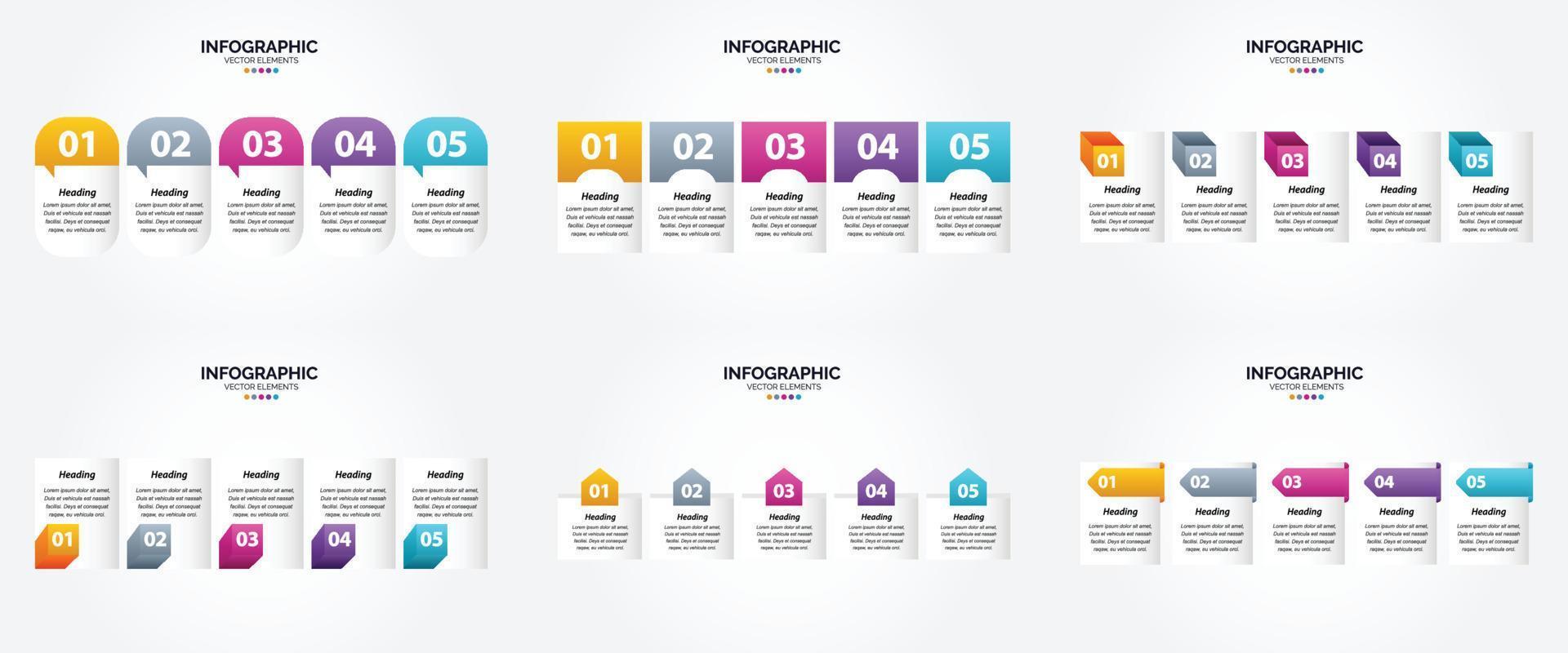 Bright and colorful vector illustration infographics set for advertising in brochures. flyers. and magazines.