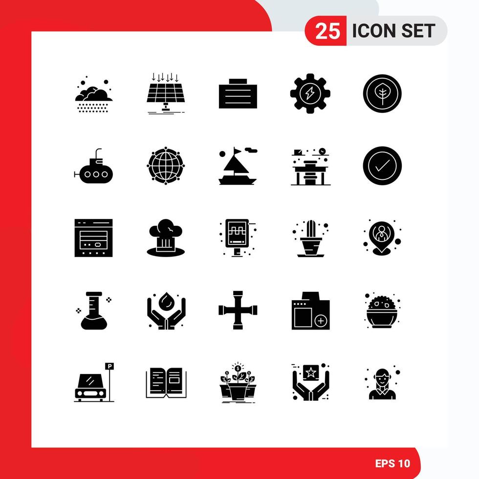 Set of 25 Modern UI Icons Symbols Signs for bathyscaph biological case bio gear Editable Vector Design Elements