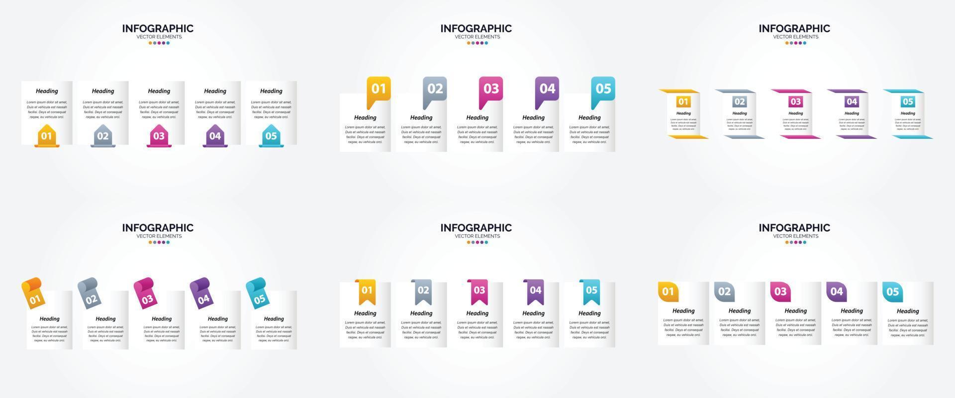 conjunto de infografías vectoriales de diseño plano para publicidad en folletos. volantes y revistas. vector