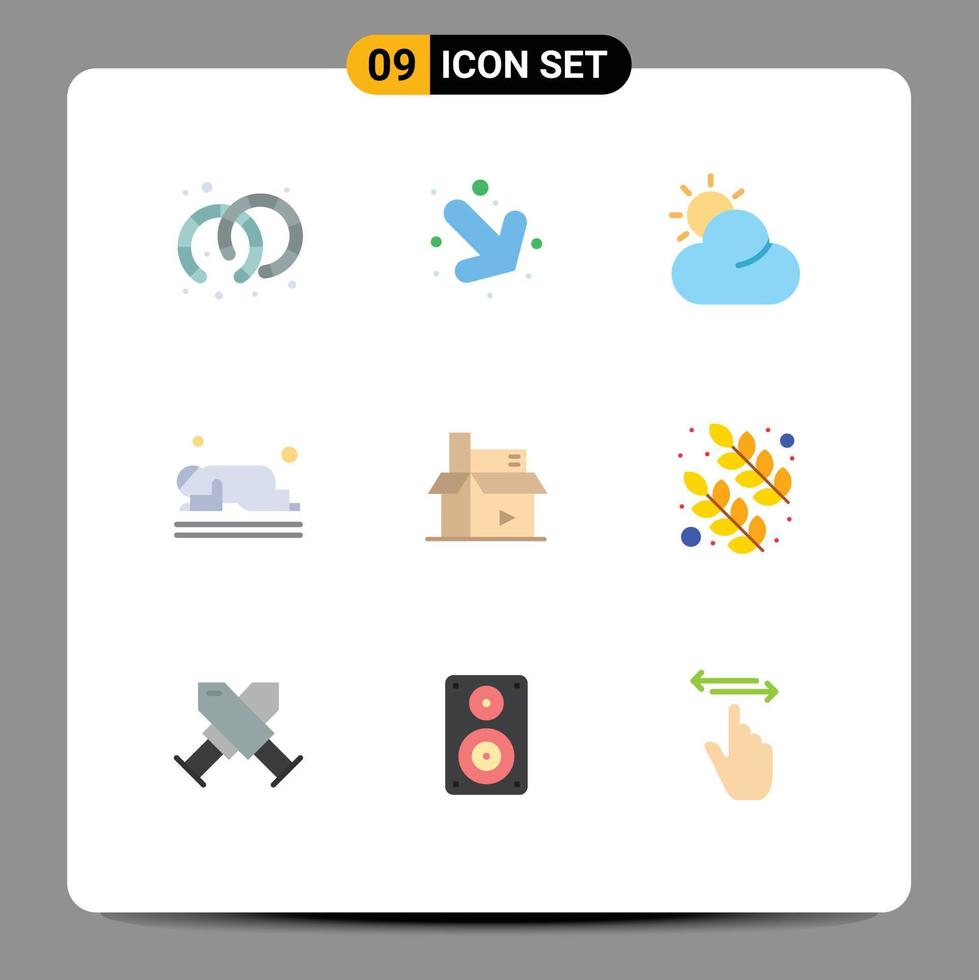 9 Universal Flat Color Signs Symbols of publishing digital islam creative ramadan Editable Vector Design Elements
