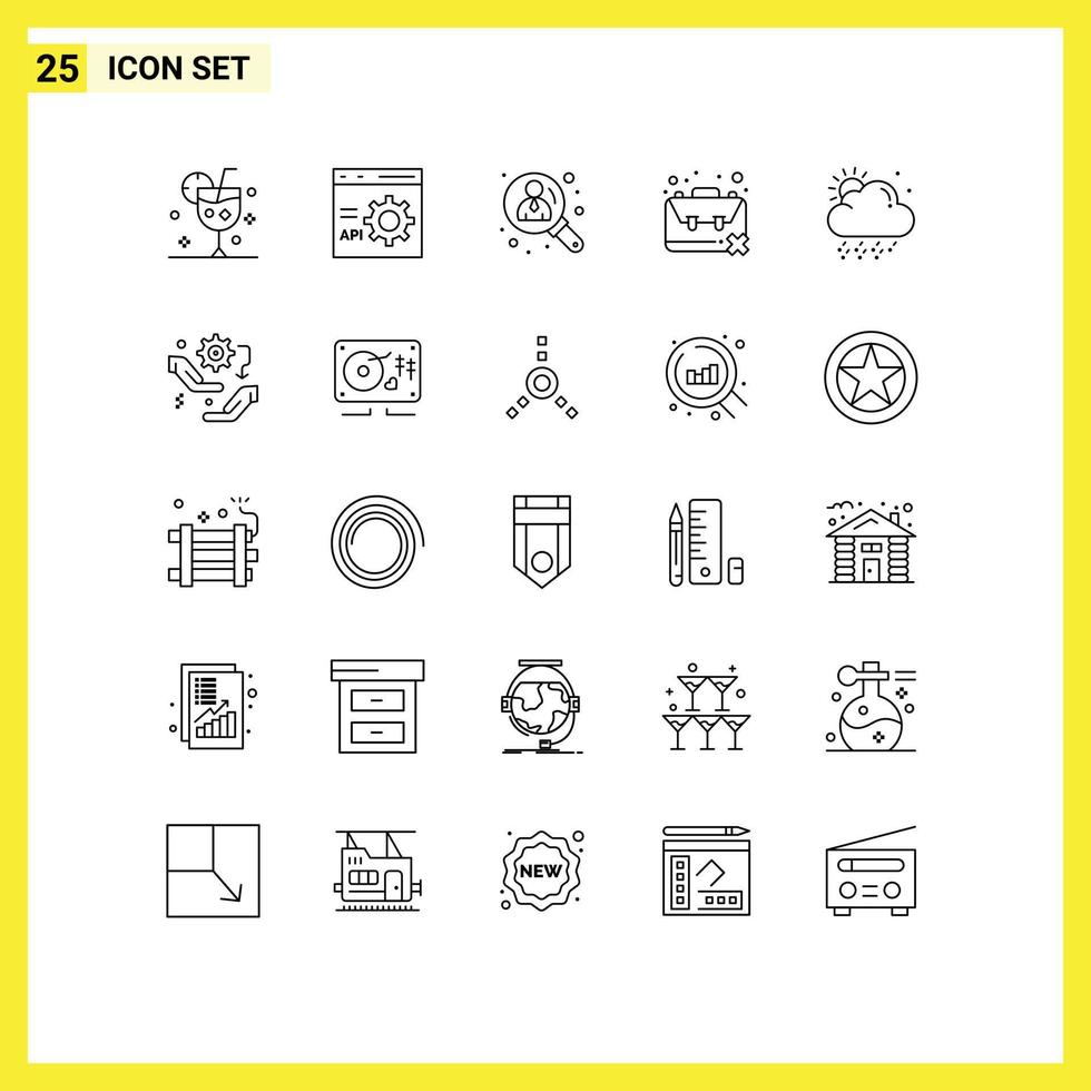 Set of 25 Vector Lines on Grid for problem jobless development idleness user Editable Vector Design Elements