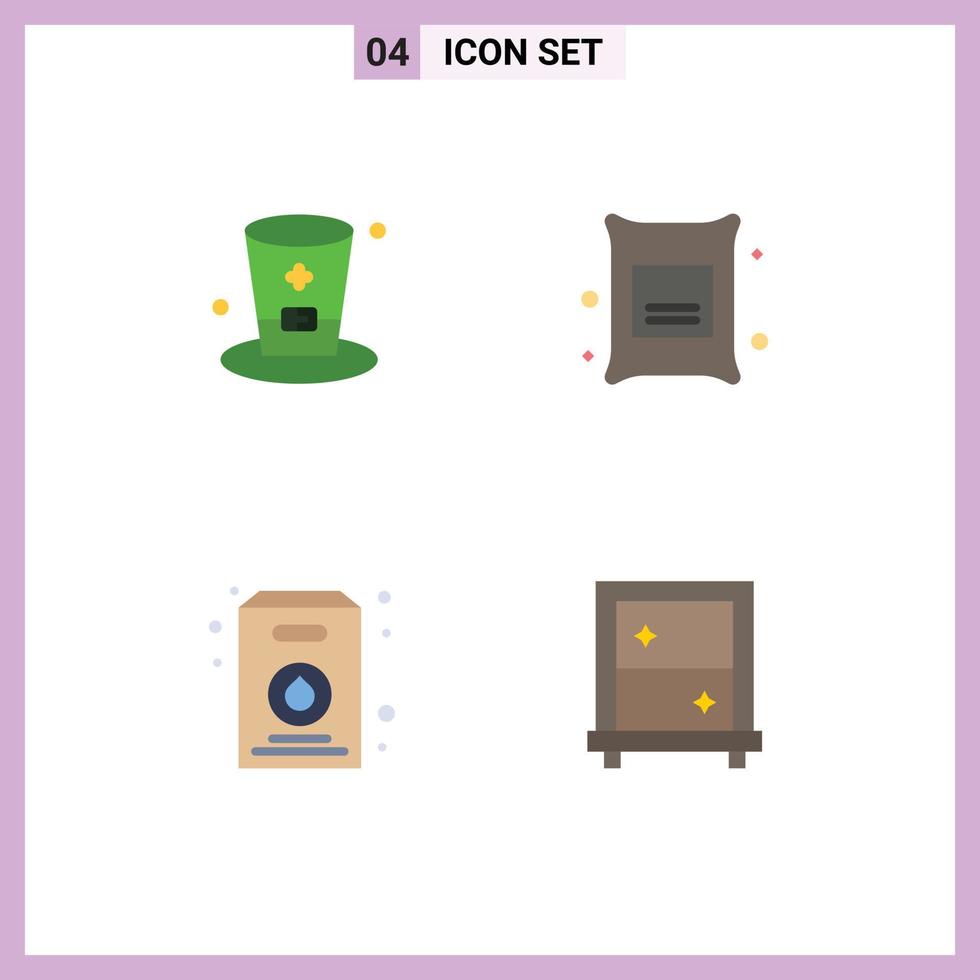 4 Creative Icons Modern Signs and Symbols of glasss pack ireland food window Editable Vector Design Elements