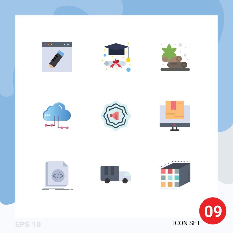 9 Creative Icons Modern Signs and Symbols of e accustic towel network share Editable Vector Design Elements