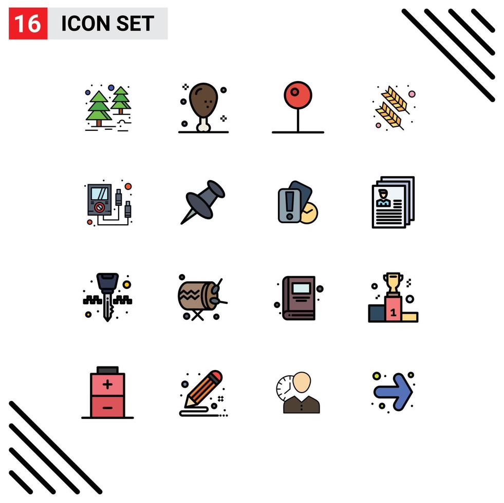 16 Creative Icons Modern Signs and Symbols of electronics quinn feather pin feather feather Editable Creative Vector Design Elements