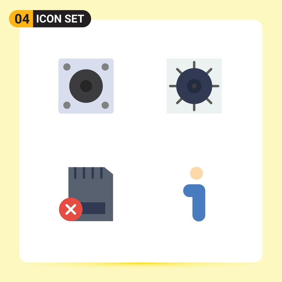 4 Flat Icon concept for Websites Mobile and Apps devices devices technology preferences removed Editable Vector Design Elements