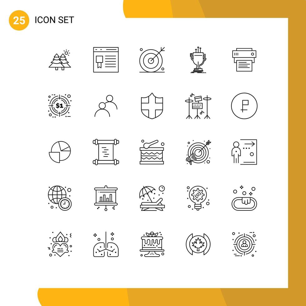 25 Creative Icons Modern Signs and Symbols of edge competitive website award search Editable Vector Design Elements