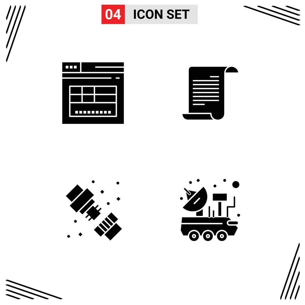 Editable Vector Line Pack of Simple Solid Glyphs of page mechanical website american plumbing Editable Vector Design Elements