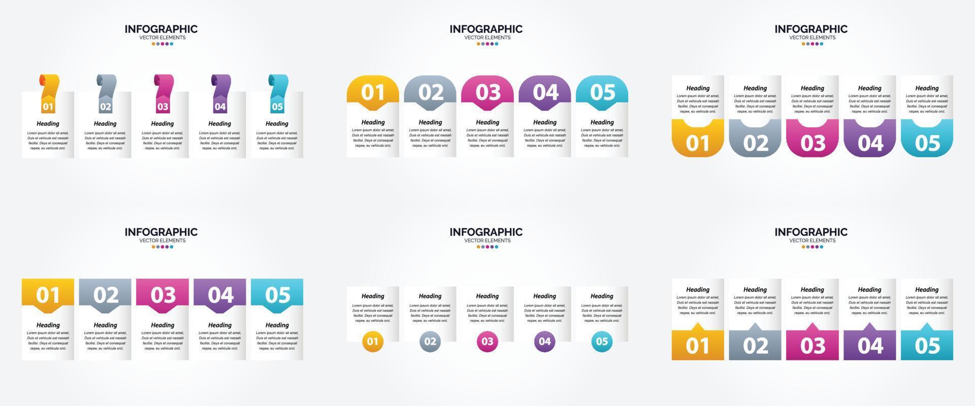 This set of vector infographics is great for advertising your business in brochures. flyers. and magazines.