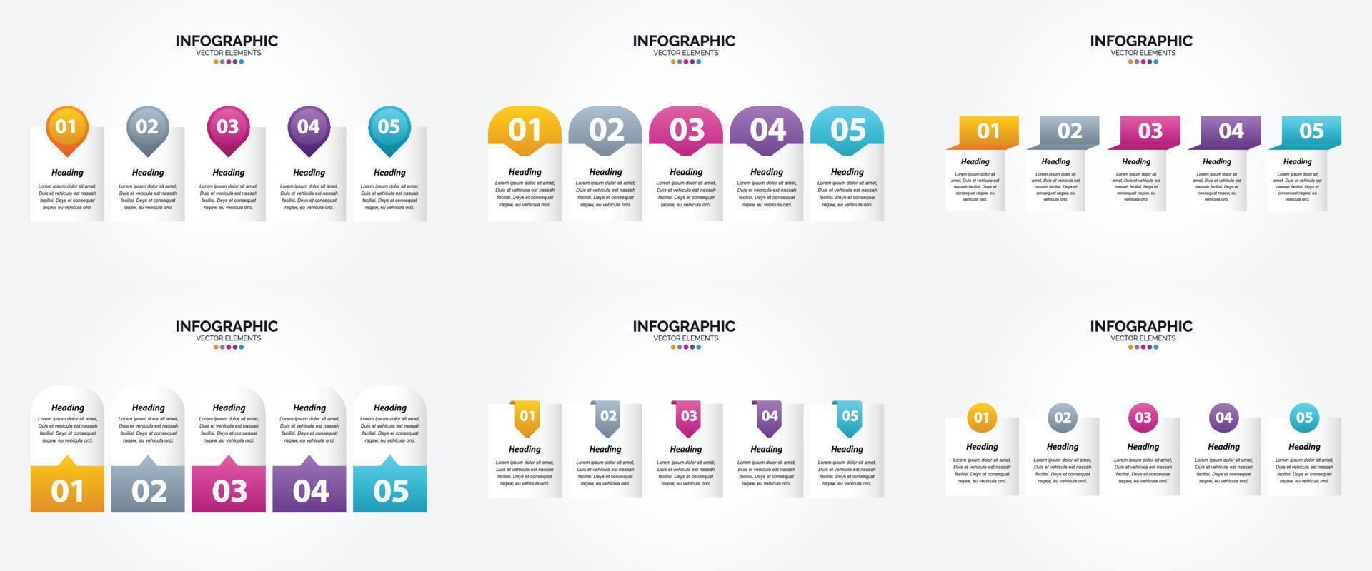 Vector illustration infographics set in flat design for advertising in brochures. flyers. and magazines.
