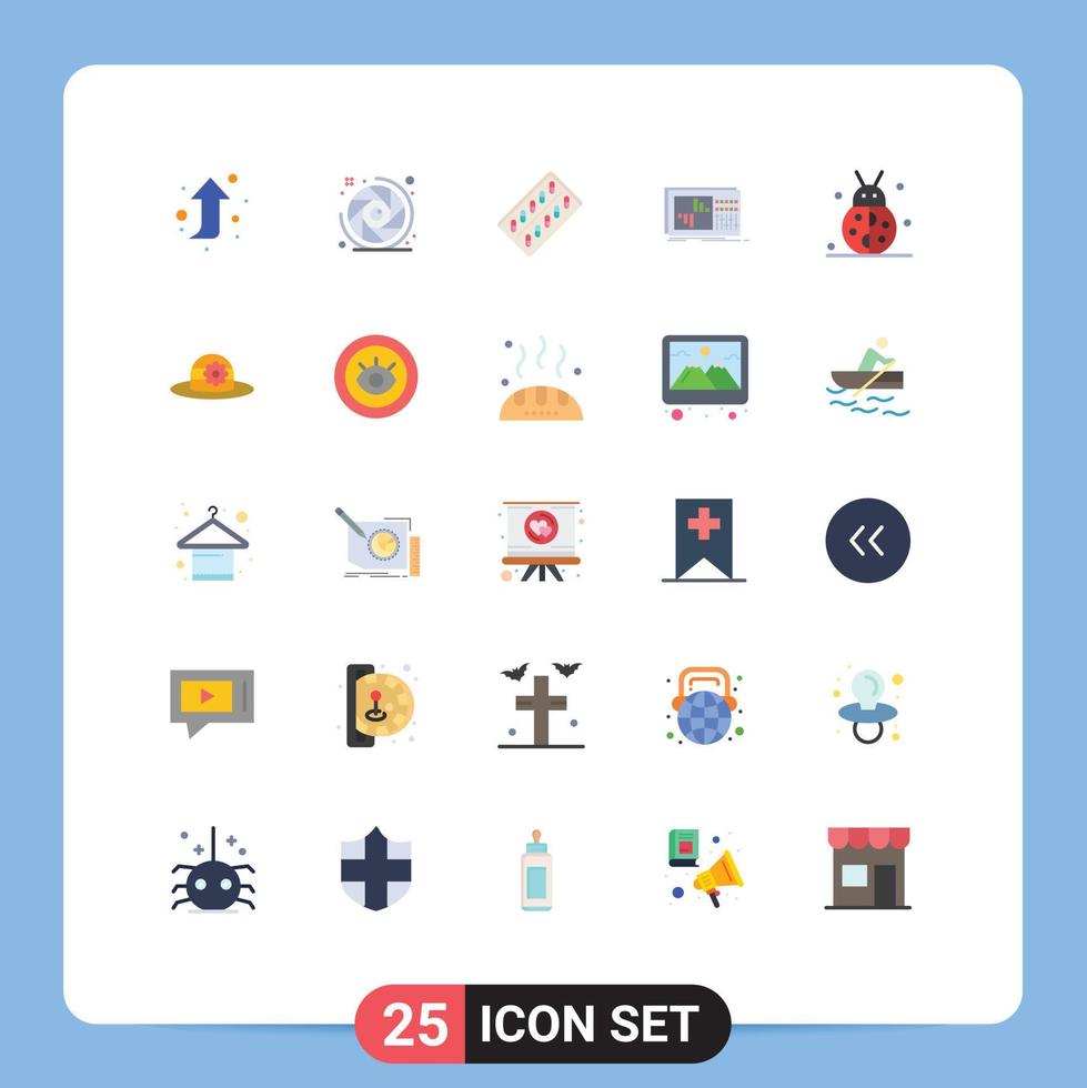 Universal Icon Symbols Group of 25 Modern Flat Colors of autumn sound pill equalization control Editable Vector Design Elements