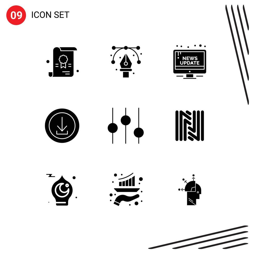 9 Creative Icons Modern Signs and Symbols of we download campaign business update Editable Vector Design Elements
