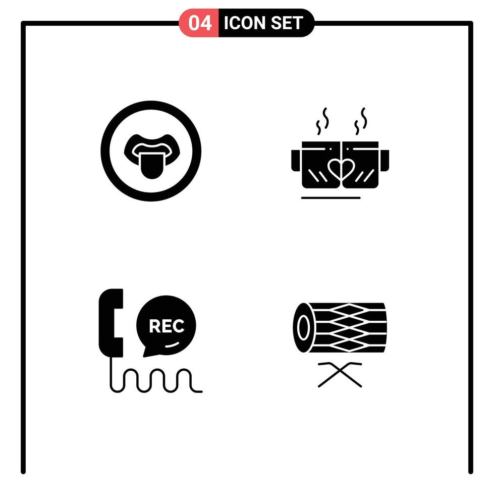 Modern Set of Solid Glyphs and symbols such as biology call science love communication Editable Vector Design Elements