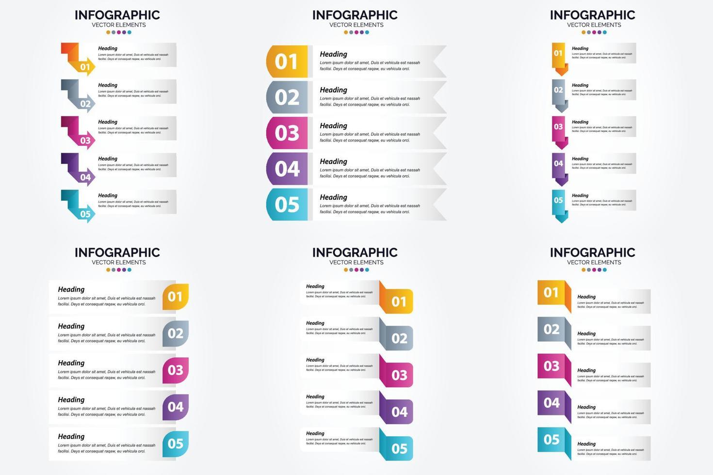 este conjunto de ilustraciones vectoriales es perfecto para crear infografías para publicidad. folletos volantes y revistas. vector