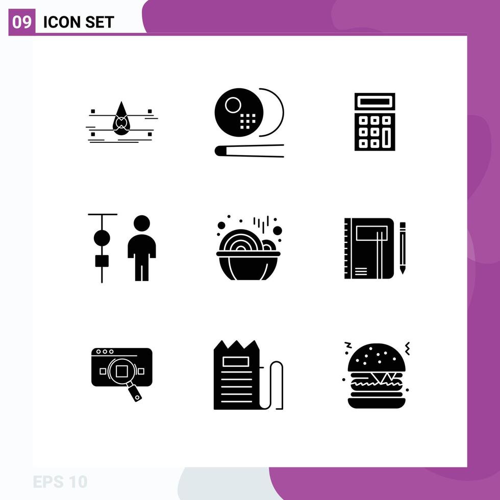 User Interface Pack of 9 Basic Solid Glyphs of chinese corporate management sports corporate administration business Editable Vector Design Elements