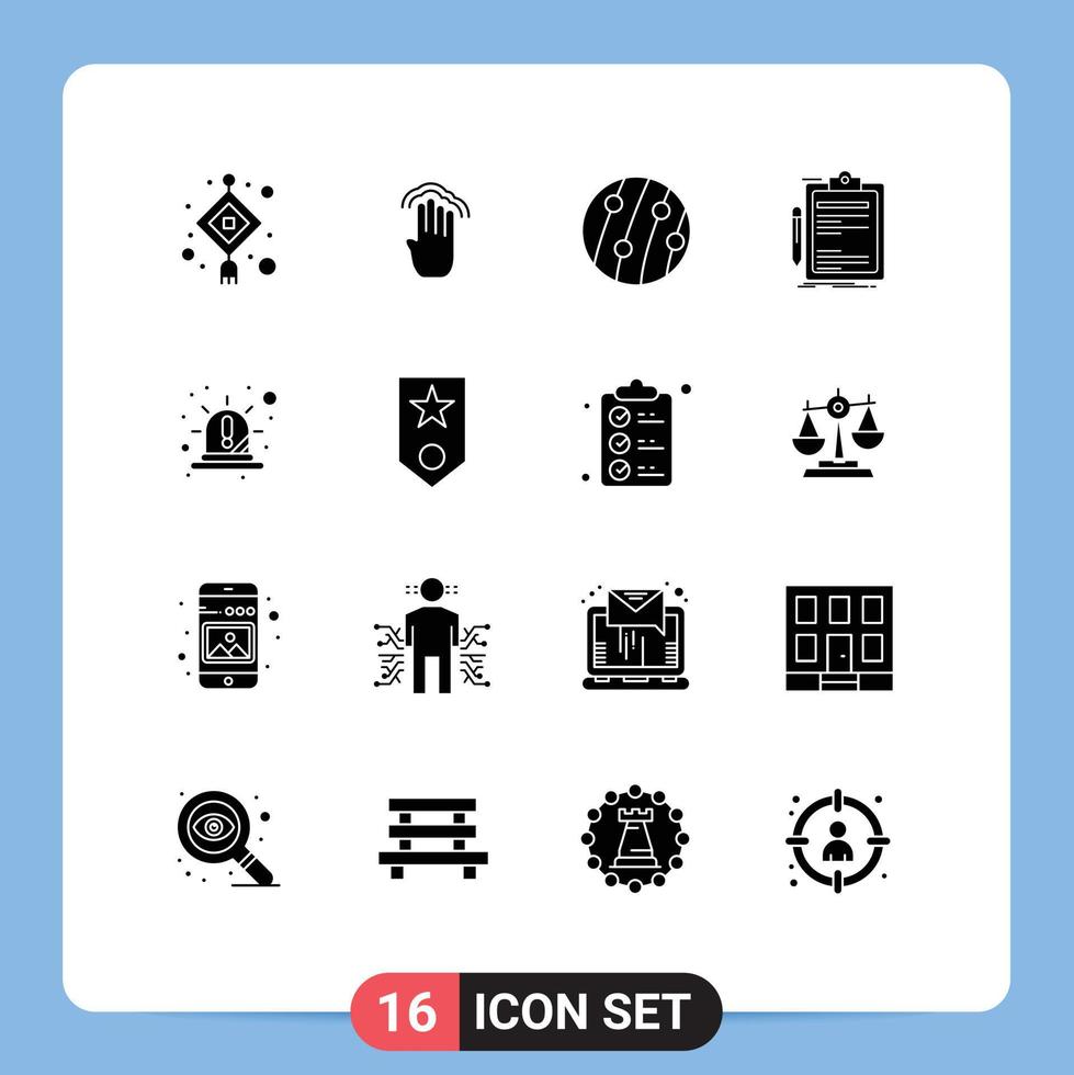 16 Thematic Vector Solid Glyphs and Editable Symbols of done check multiple tap contract scalp disease Editable Vector Design Elements