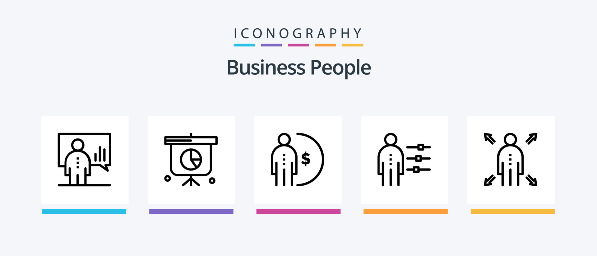 Business People Line 5 Icon Pack Including lecture. communication