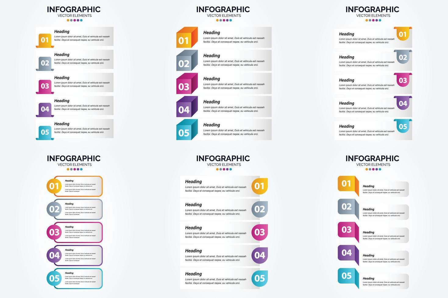 The vector illustrations in this set are ideal for creating infographics for advertising. brochures. flyers. and magazines.