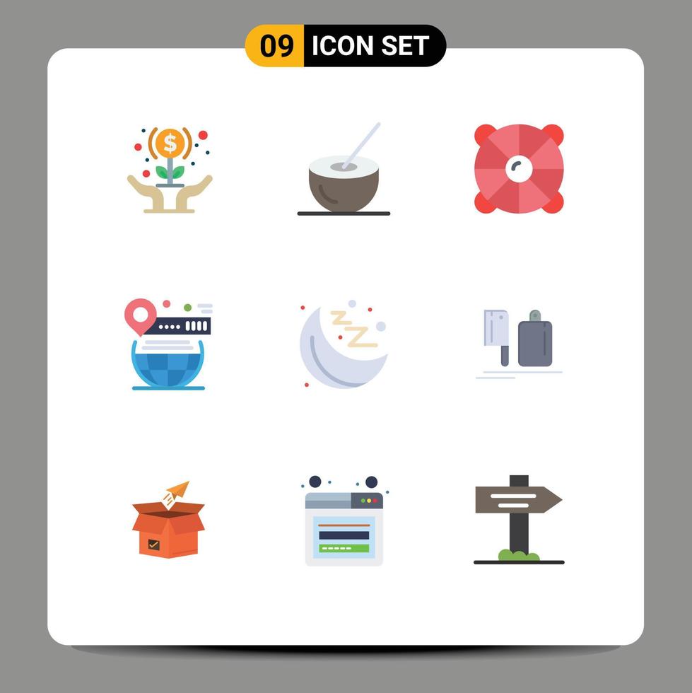 Universal Icon Symbols Group of 9 Modern Flat Colors of world map drink summer rescue Editable Vector Design Elements