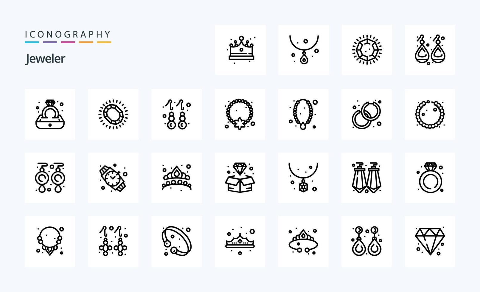 25 Jewellery Line icon pack 18279196 Vector Art at Vecteezy