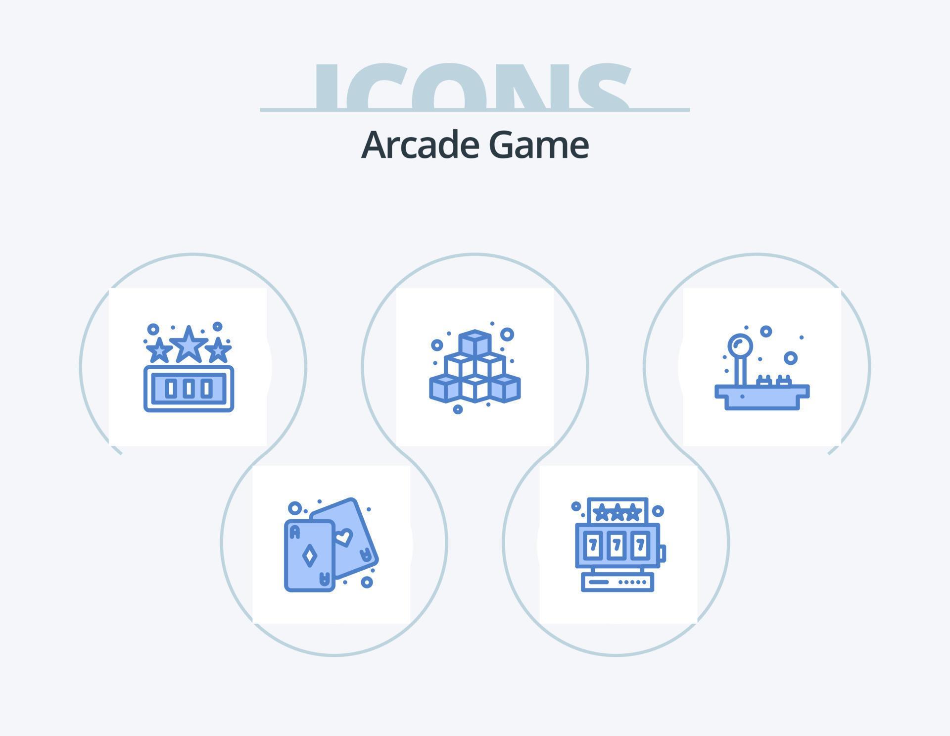Arcade Blue Icon Pack 5 Icon Design. fun. play. fun. game. box 18279220