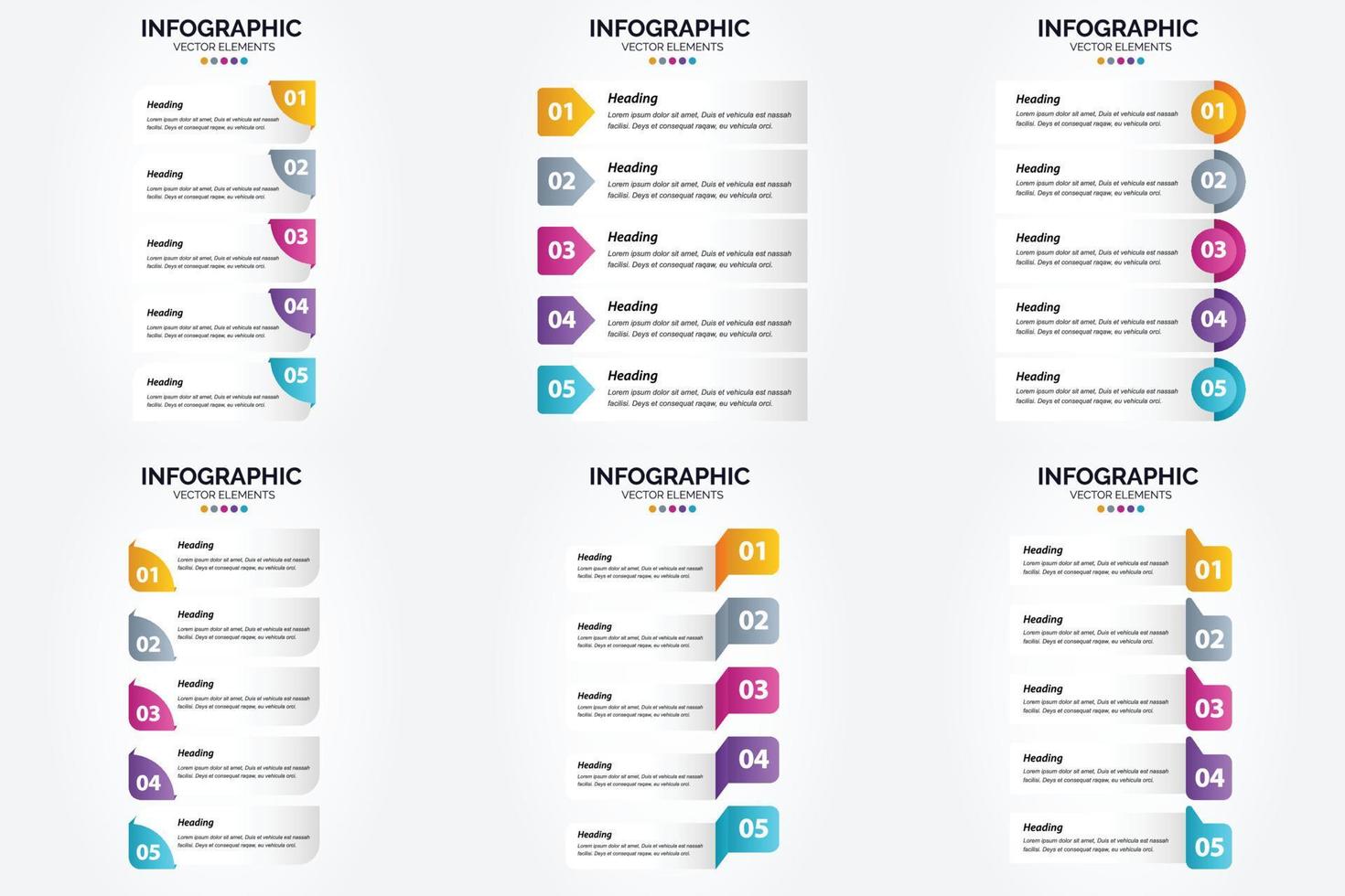 Use these vector illustrations to create eye-catching infographics for advertising. brochures. flyers. and magazines.