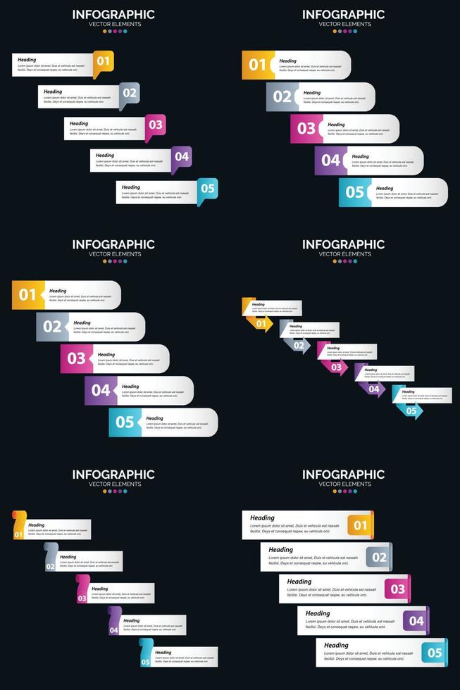 use nuestro paquete de infografías vectoriales para presentar sus ideas de manera efectiva vector