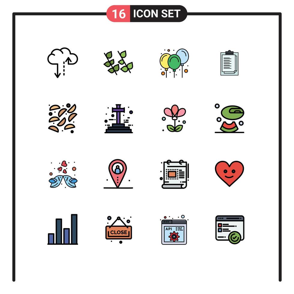 16 Creative Icons Modern Signs and Symbols of potato food air presentation report card Editable Creative Vector Design Elements