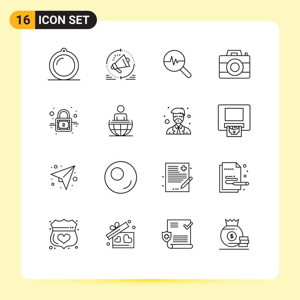 16 Thematic Vector Outlines and Editable Symbols of closed digital loudspeaker computer search chart Editable Vector Design Elements