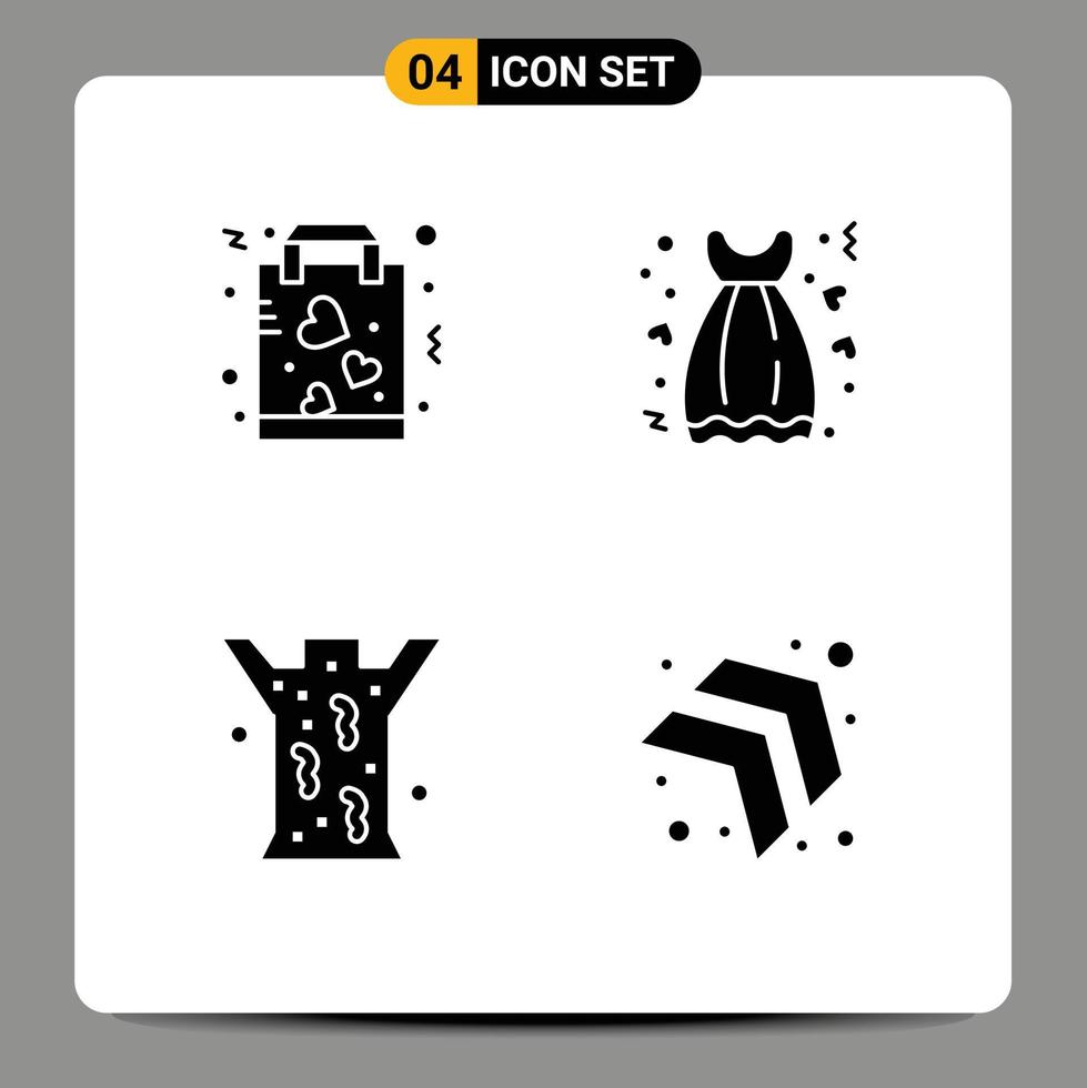 4 Creative Icons Modern Signs and Symbols of buy love paper date healthcare Editable Vector Design Elements